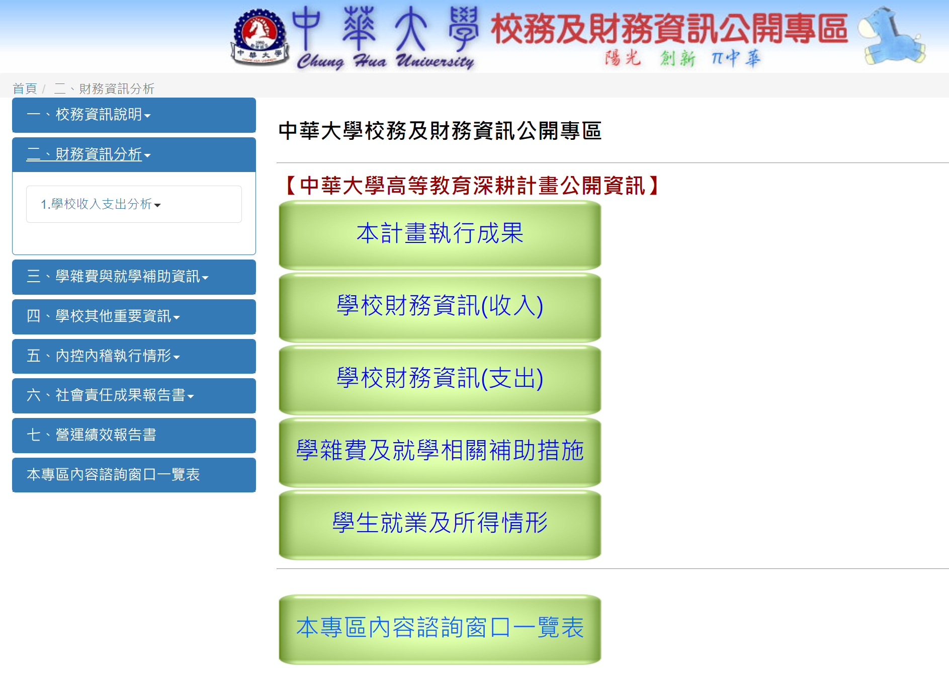 校務及財務資訊公開專區 School Affairs and Financial Information Disclosure Zone